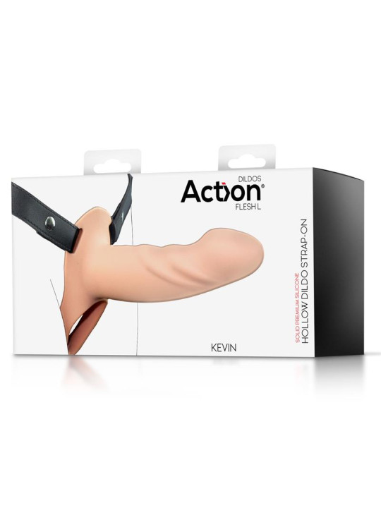 Arnés Strap-on con Dildo Hueco Silicona Premium Talla L