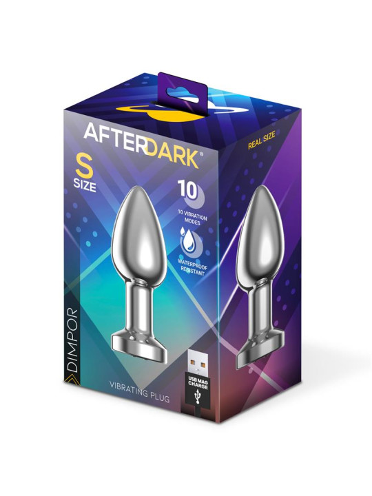 Dimpor Plug Anal Cromado con Vibración USB Magnético Talla S