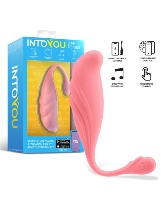 Huevo Vibrador con Movimiento Waving con APP USB