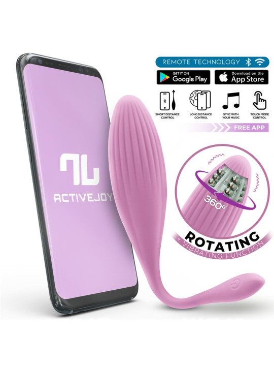 Huevo Vibrador con Bolas Internas con Rotación y APP USB