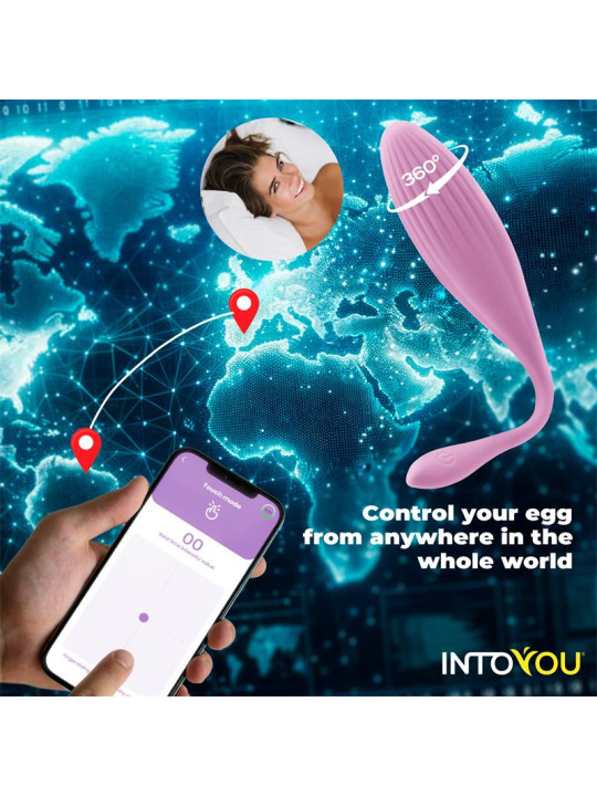 Huevo Vibrador con Bolas Internas con Rotación y APP USB