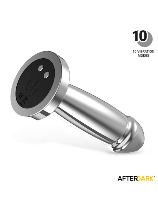 Sarmy Plug Anal Cromado con Vibración USB Magnético Talla M