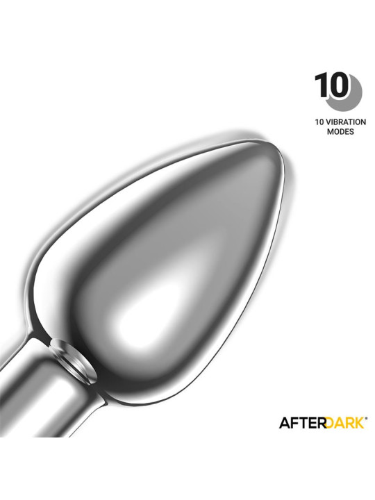 Dimpor Plug Anal Cromado con Vibración USB Magnético Talla L