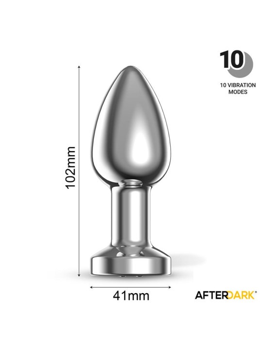 Dimpor Plug Anal Cromado con Vibración USB Magnético Talla L