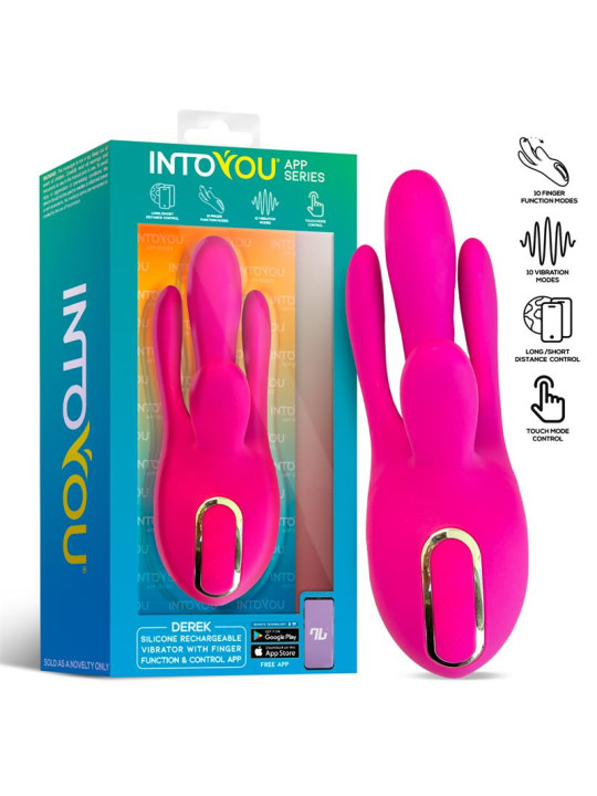 Derek Vibrador con Movimiento Finger 3 Motores y APP