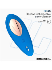 Vibrador de Braguita con APP Silicona Azul