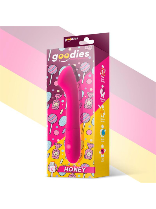 Honey Vibrador Punto G Silicona USB Fuchsia