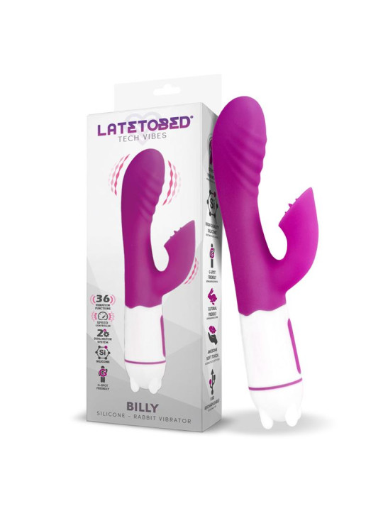 Billy Vibrador USB 36 Funciones Silicona Púrpura