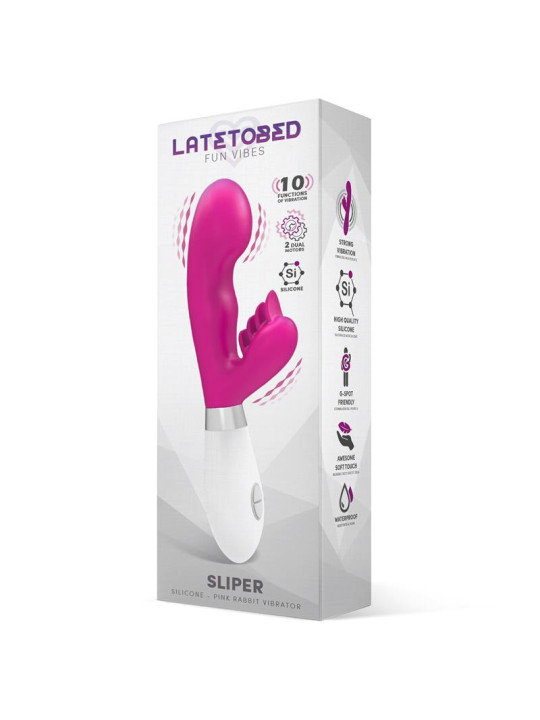 Sliper Vibrador Conejito Silicona Rosa