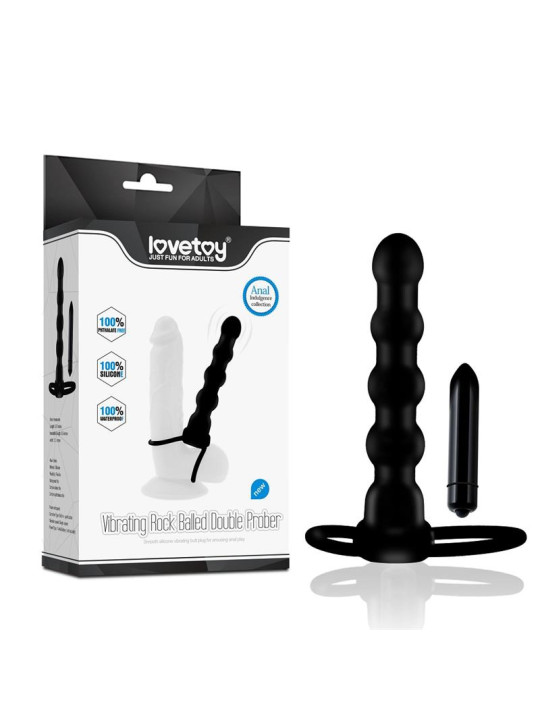 Plug Anal Double Prober con Vibración Negro