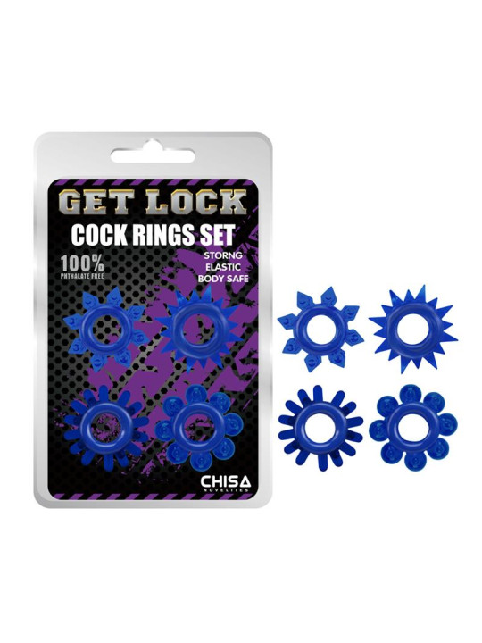 Set de Anillos para el Pene Azul