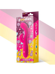 Cakey Vibrador Punto G y Conejito USB Silicona Fuchsia