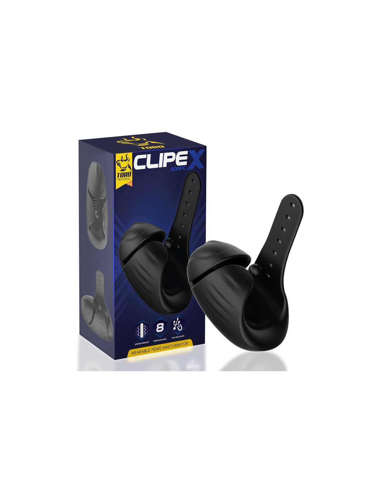 Clipex Masturbador Masculino Ajustable con Sistema de Clip Silicona Premium USB Magnético