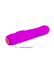 Leopold Vibrador con Función de Movimiento USB Silicona