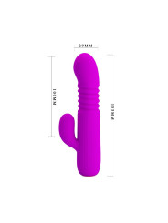 Leopold Vibrador con Función de Movimiento USB Silicona