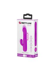 Leopold Vibrador con Función de Movimiento USB Silicona