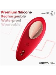 Vibrador de Braguita con APP Silicona Rojo