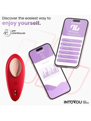 Vibrador de Braguita con APP Silicona Rojo