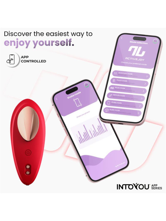 Vibrador de Braguita con APP Silicona Rojo