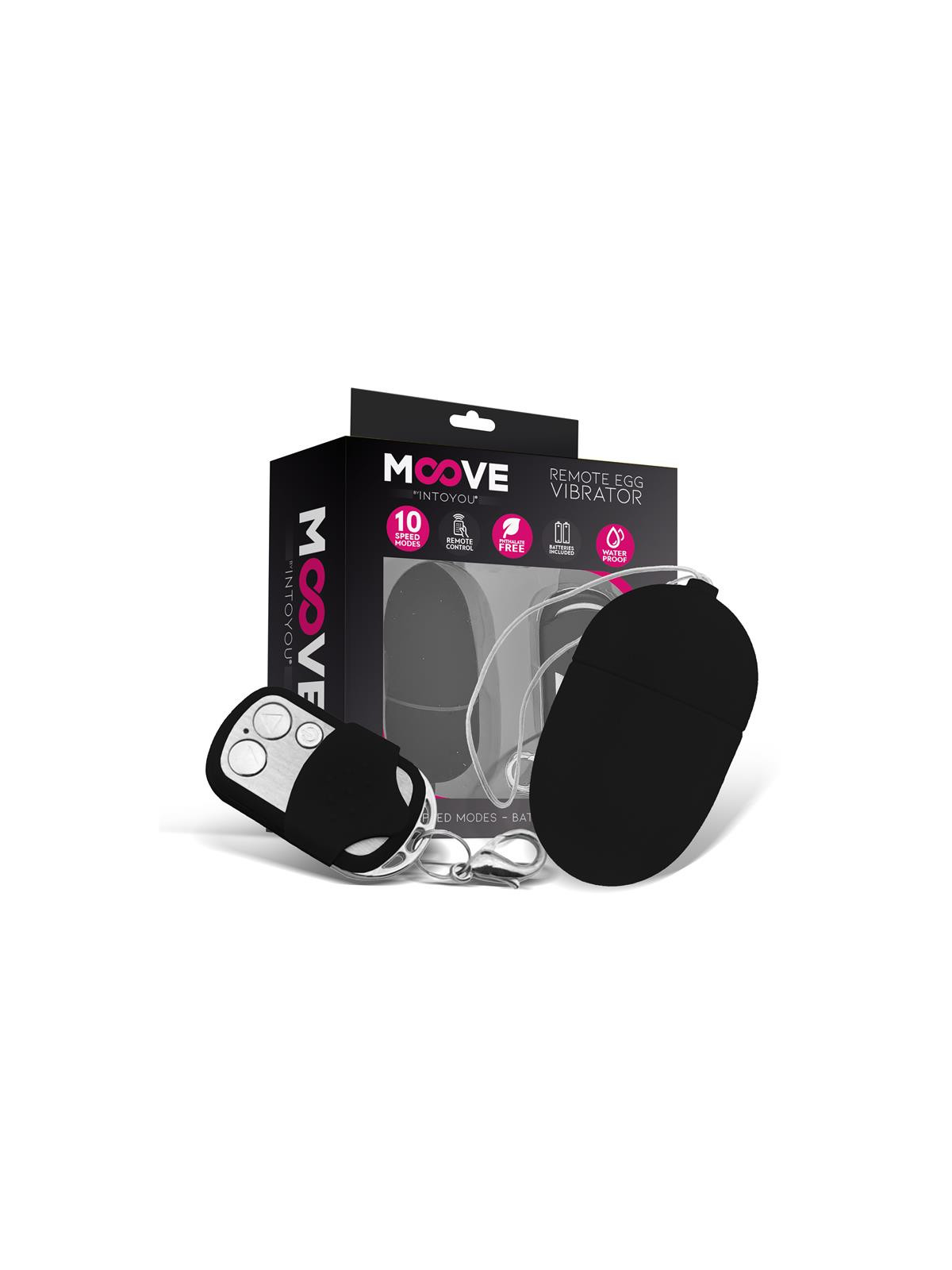 Huevo Vibrador con Control Remoto Tamaño Mediano Negro