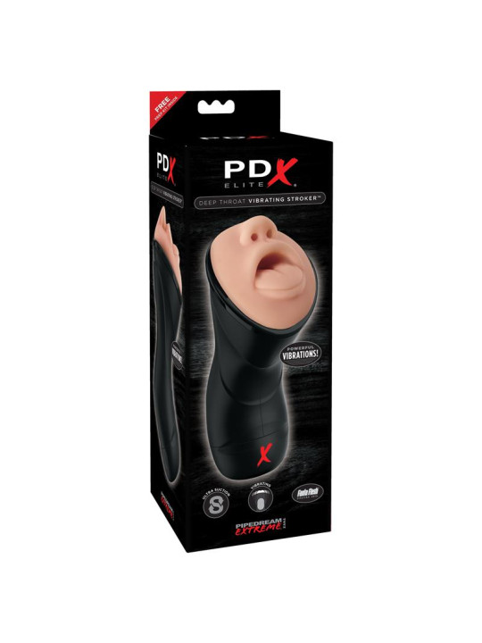 PDX Elite Masturbador Vibrador Deep Throat