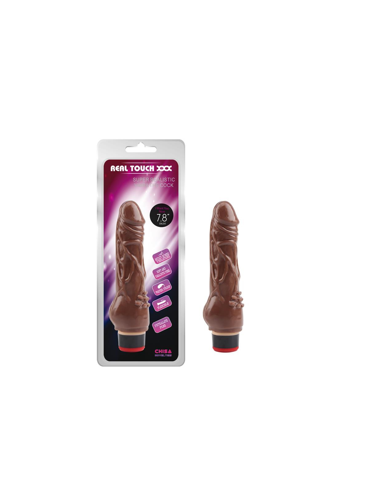 Vibrador T-Skin 7.8? Marron