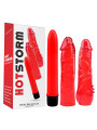 Kit Dildo y Vibrador Hers Dildo Kit Rojo