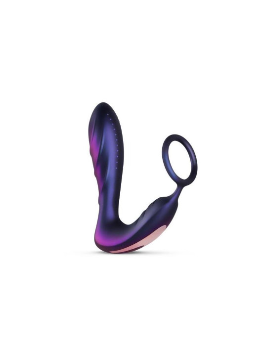 Black Hole Plug Anal con Anillo para el Pene/Testículos con Control Remoto USB