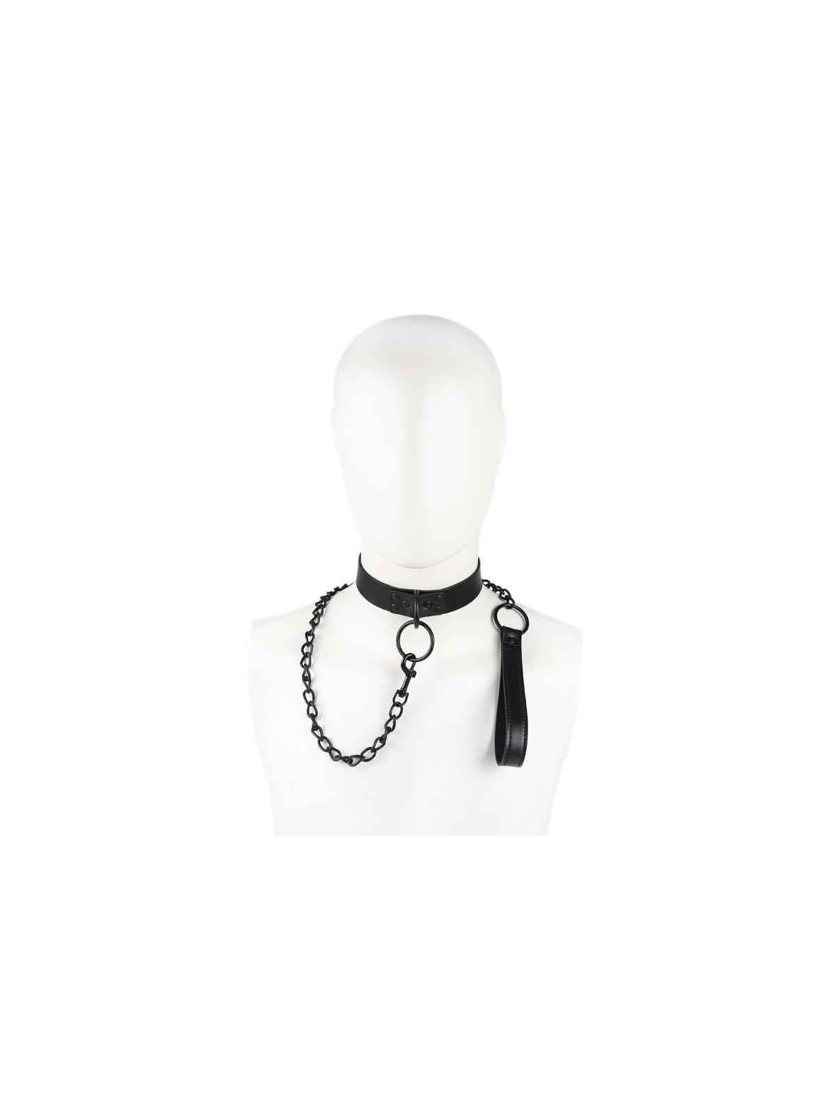 Collar con Correa Negro