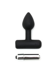 Rimba Latex Play Plug Anal con Bala Vibradora Color Negro