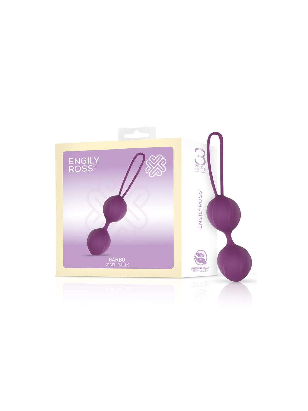 Garbo Bola Doble Kegel Silicona Púrpura