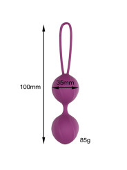 Garbo Bola Doble Kegel Silicona Púrpura