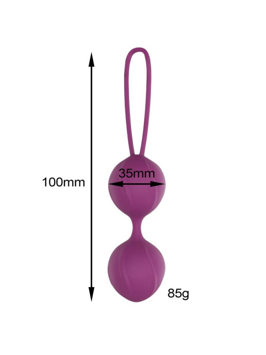 Garbo Bola Doble Kegel Silicona Púrpura