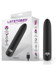 Shoty Bala Vibradora USB 10 Velocidades Potente Motor Negro