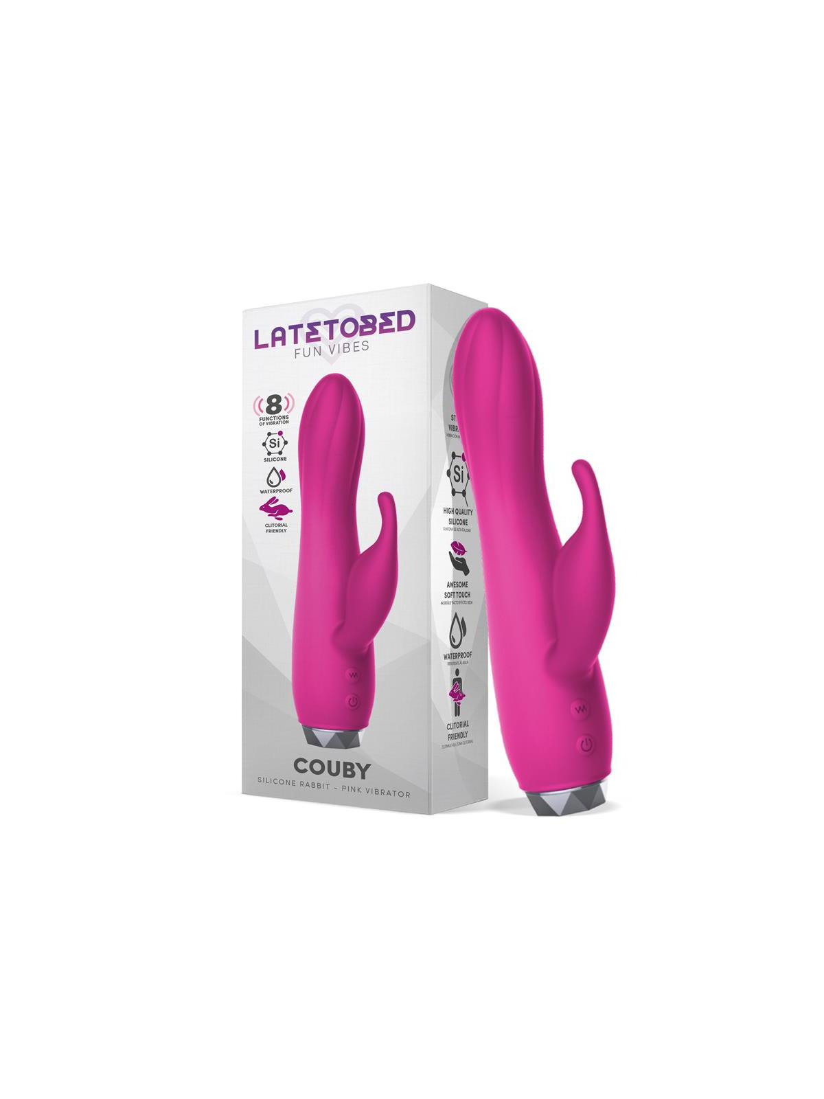 Couby Vibrador de Conejito Silicona Rosa