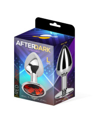 Plug Anal con Joya Rojo Rubí Talla L Aluminio