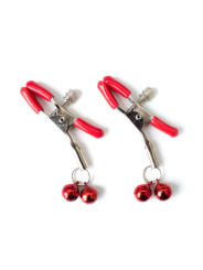 Pinzas para Pezones con Cascabeles Metal Rojo