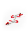 Pinzas para Pezones con Cascabeles Metal Rojo