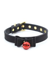 Collar con Lazo y Cascabel 44 cm Negro/Rojo