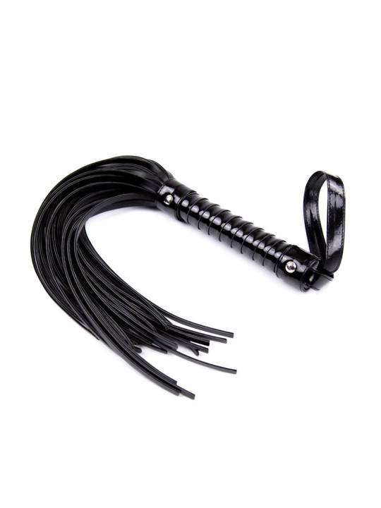 Flogger con Mango Brillante 44 cm Negro