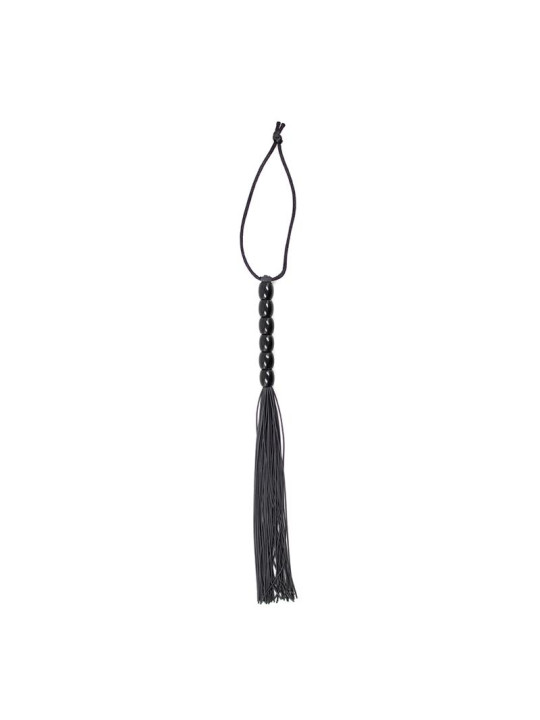 Flogger de Silicona con Mango con 6 Bolas 26 cm Negro