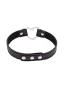 Collar con Aro en Forma de Corazón Ajustable 41,5 cm Negro
