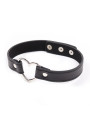 Collar con Aro en Forma de Corazón Ajustable 41,5 cm Negro