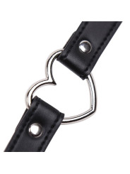 Collar con Aro en Forma de Corazón Ajustable 41,5 cm Negro