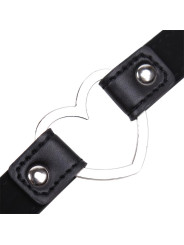 Collar con Aro en Forma de Corazón Ajustable 41,5 cm Negro