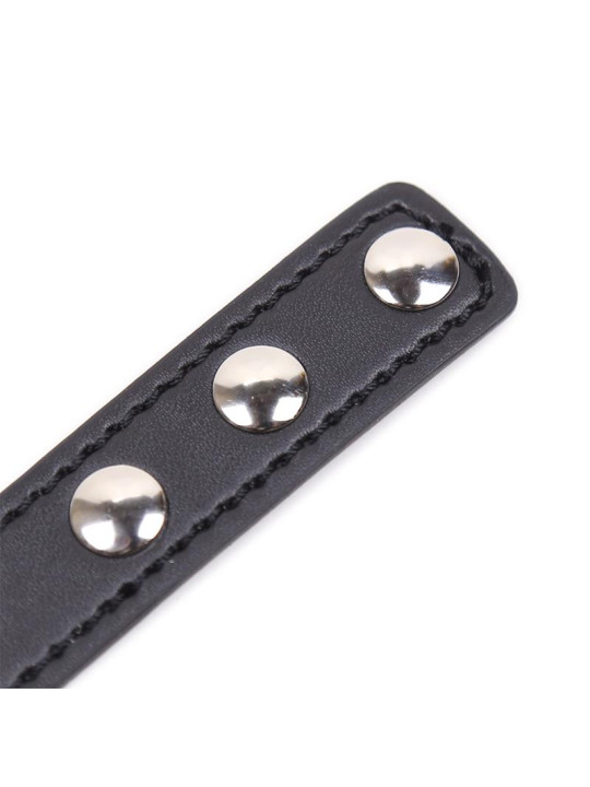 Collar con Aro en Forma de Corazón Ajustable 41,5 cm Negro