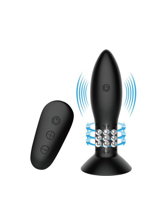 Plug Anal Inflable con Vibración y Rotación Control Remoto Mr. Play