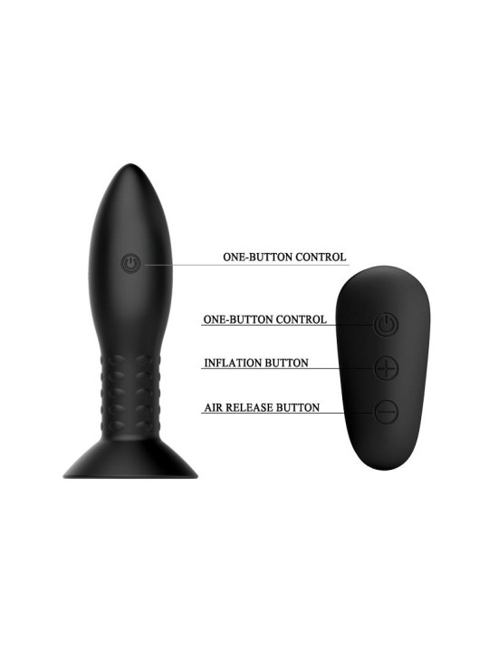 Plug Anal Inflable con Vibración y Rotación Control Remoto Mr. Play