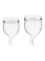 Copas Menstruales Feel Secure Transparent Pack de 2