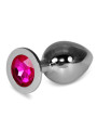 Plug Anal Metal RoseBud Classic con Joya Fuchsia Talla L